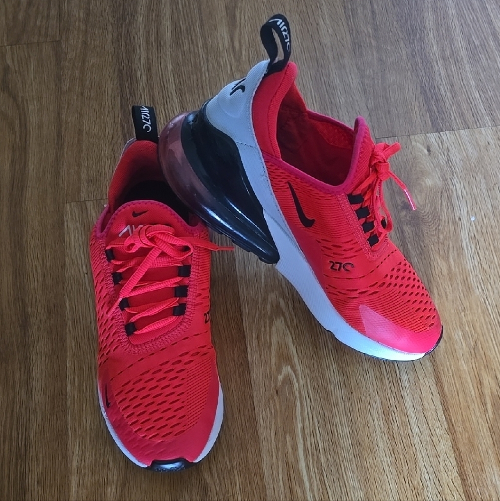 Nike Red and Orange Sneakers with Breathable Mesh